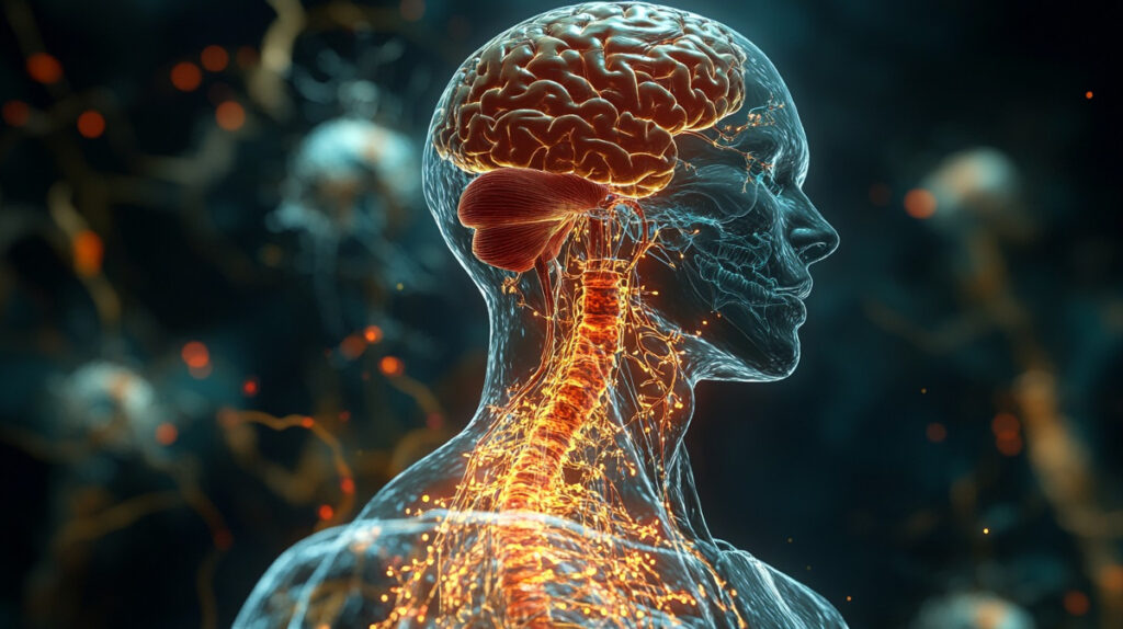 Mind body connection yoga is possible because of the vagus nerve.