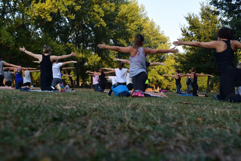 All these participants enjoy the mind-body connection of yoga.